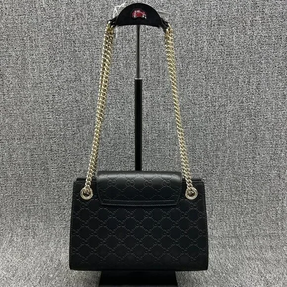 GUCCI Emily Black Leather Shoulder Bag 620-032825 - Picture 3 of 14